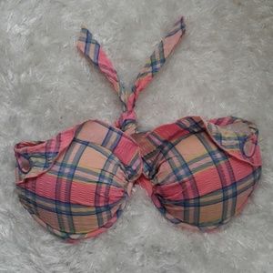 Victoria Secret plaid push up bathing suit top 36C